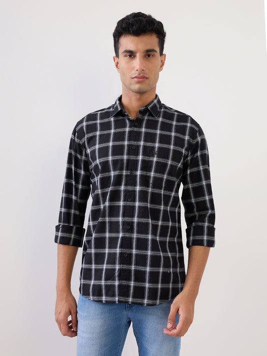 Parx Black Casual Shirt 