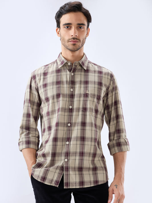 Parx Brown Casual Shirt