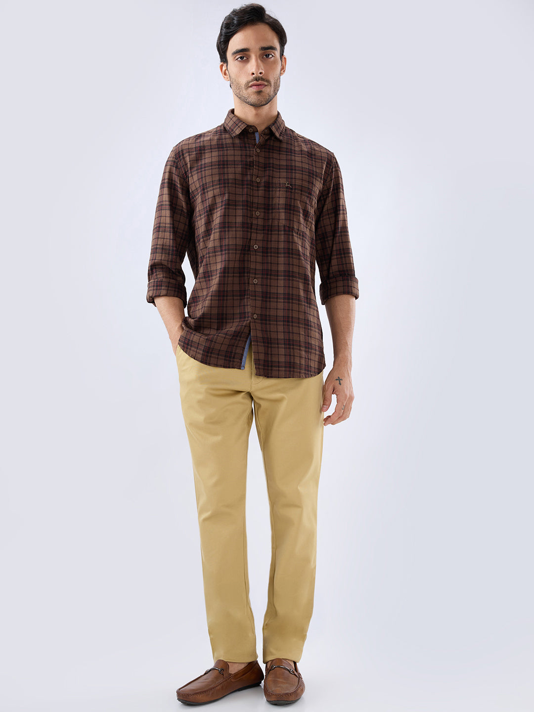 Parx Khaki Casual Shirt