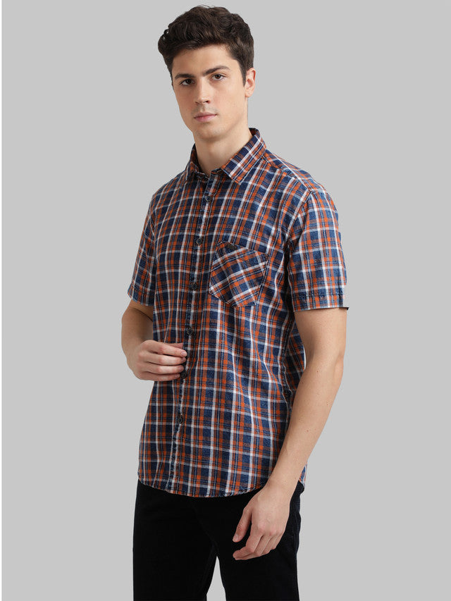 Parx Brown Casual Shirt 