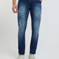 Men Slim Tapered Fit Blue Jeans