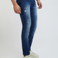 Men Slim Tapered Fit Blue Jeans