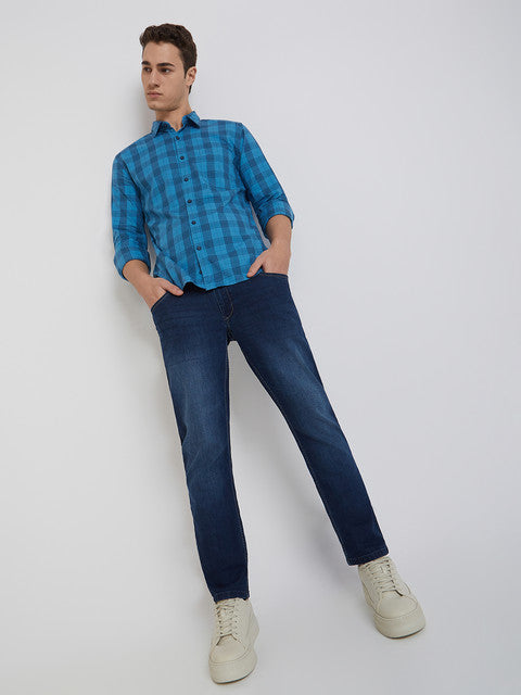 Men Skinny Fit Blue Jeans