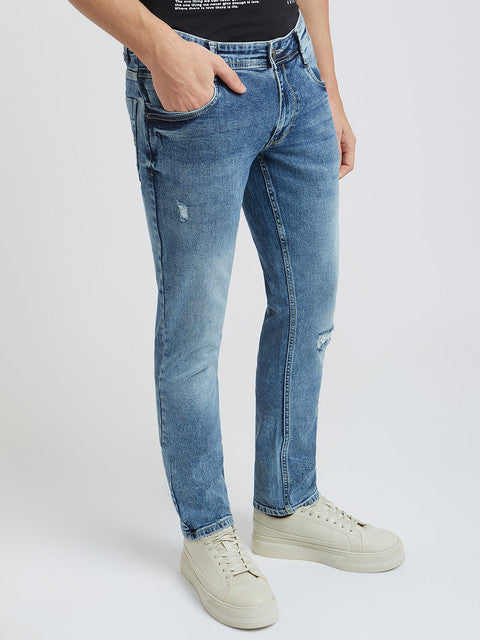 Men Slim Fit Blue Jeans