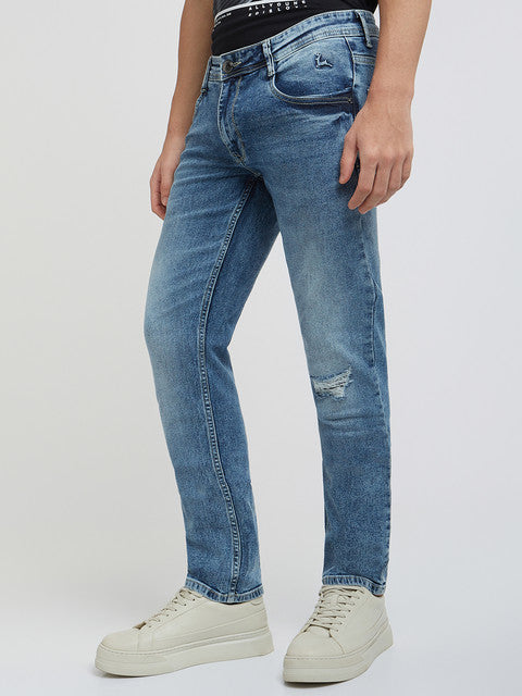 Men Slim Fit Blue Jeans