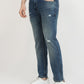 Parx Men Blue Low Rise Tapered Fit Knitted Jeans