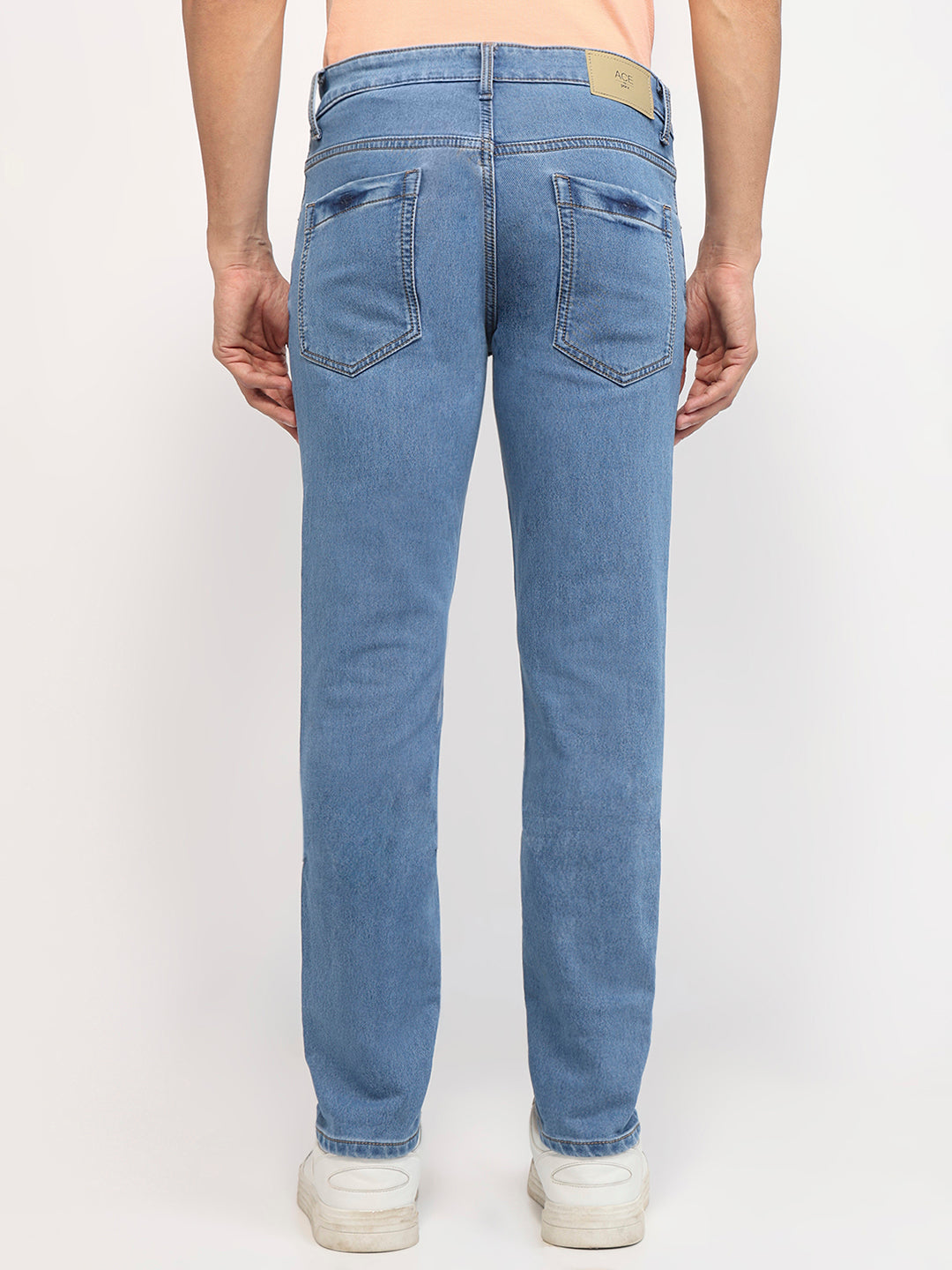 Parx Men Blue Low Rise Tapered Fit Knitted Jeans – MyRaymond