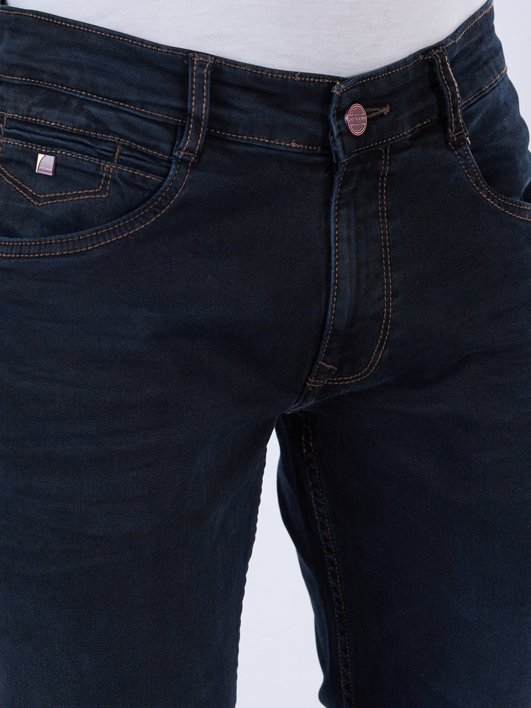 Parx Men Black Low Rise Tapered Fit Knitted Jeans – MyRaymond