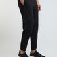 Parx Men Black Solid Jogger Fit Polyester Blend Jogger