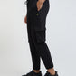 Parx Men Black Solid Jogger Fit Polyester Blend Jogger