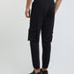 Parx Men Black Solid Jogger Fit Polyester Blend Jogger