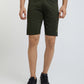 Parx Men Green Regular Fit Cut & Sew Shorts