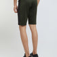 Parx Men Green Regular Fit Cut & Sew Shorts