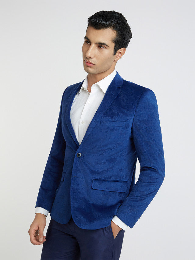 Men Regular Fit Red Blazer