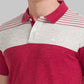Men Orange Regular Fit Yarn Dyed Cotton Round Neck Collar Polo T-Shirt