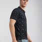 Men Regular Fit Dark Blue Polo