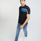 Men Regular Fit Black T-Shirts