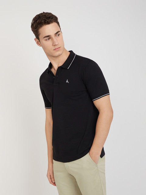 Men Regular Fit Blue Polo