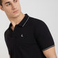 Men Regular Fit Blue Polo