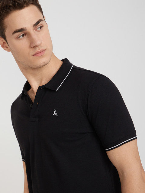 Men Regular Fit Blue Polo