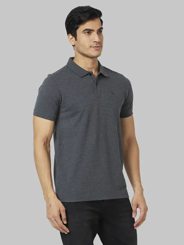 Men Regular Fit Blue Polo