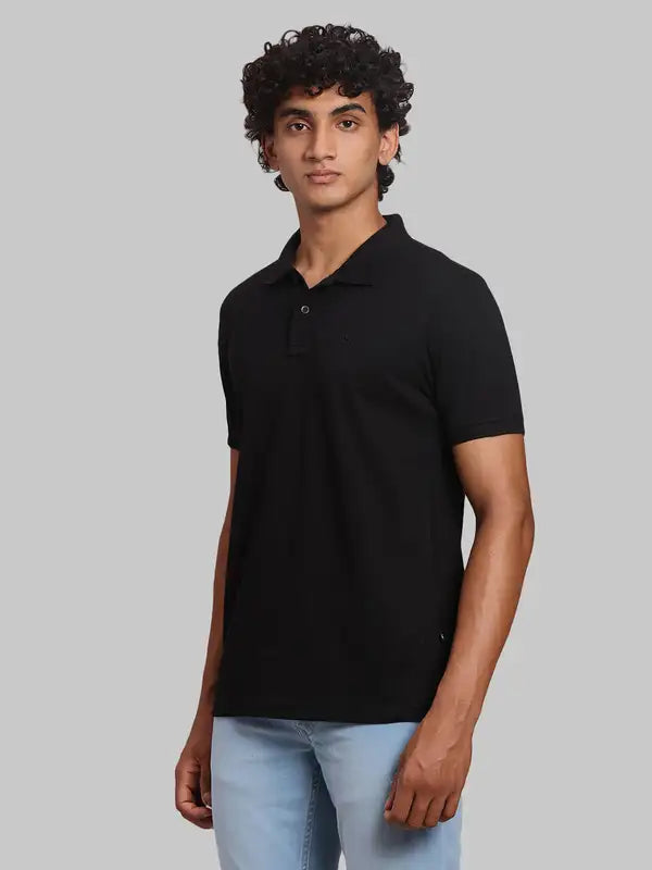 Men Regular Fit Orange Polo