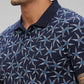 Parx Blue Printed Regular Fit Cotton T-Shirt