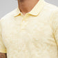 Parx Yellow Printed Regular Fit Cotton T-Shirt