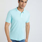 Parx Men Blue Solid Regular Fit Half Sleeve Polo Neck T-Shirt