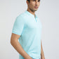 Parx Men Blue Solid Regular Fit Half Sleeve Polo Neck T-Shirt