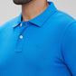 Parx Blue Solid Regular Fit Cotton Blend T-Shirt