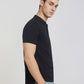 Parx Men Black Regular Fit Solid Polo Neck Collar T-Shirt