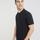 Parx Men Black Regular Fit Solid Polo Neck Collar T-Shirt