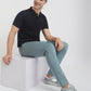 Parx Men Black Regular Fit Solid Polo Neck Collar T-Shirt