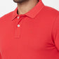 Parx Men Red Solid Regular Fit Half Sleeve Polo Neck T-Shirt