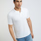 Parx Men White Regular Fit Solid Polo Neck Collar T-Shirt