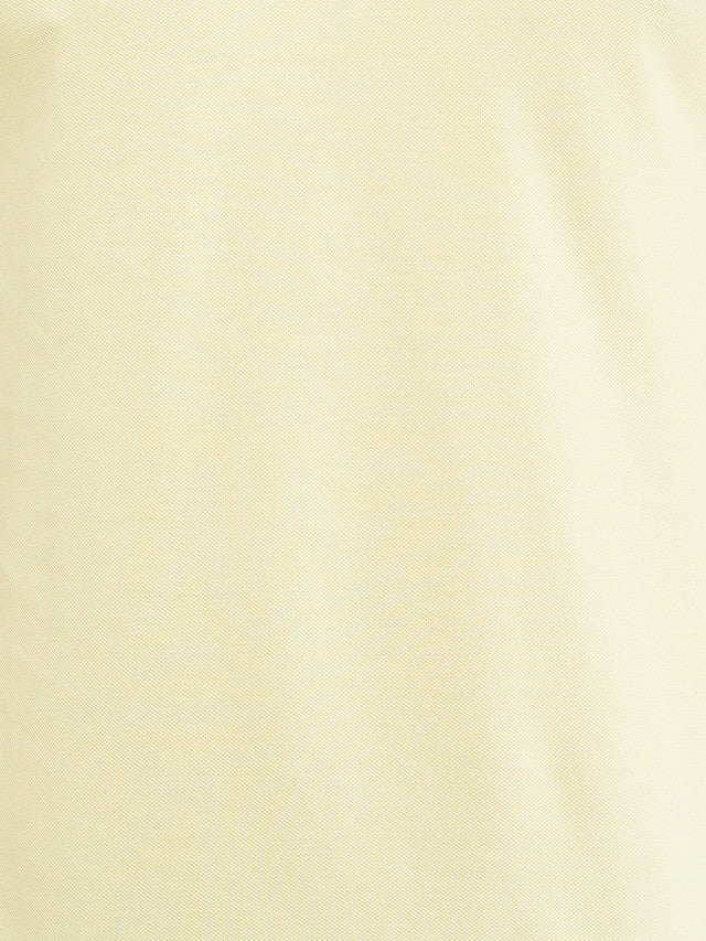 Parx Yellow Solid Regular Fit Cotton Blend T-Shirt