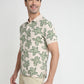 Parx Men Brown Regular Fit Printed Polo Neck Collar T-Shirt