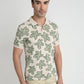 Parx Men Brown Regular Fit Printed Polo Neck Collar T-Shirt