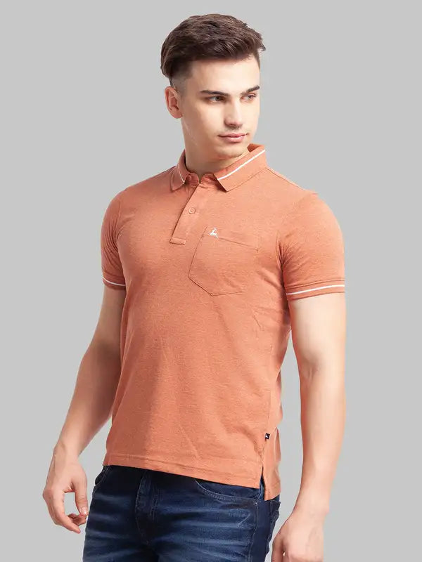 Men Regular Fit Light Yellow Polo