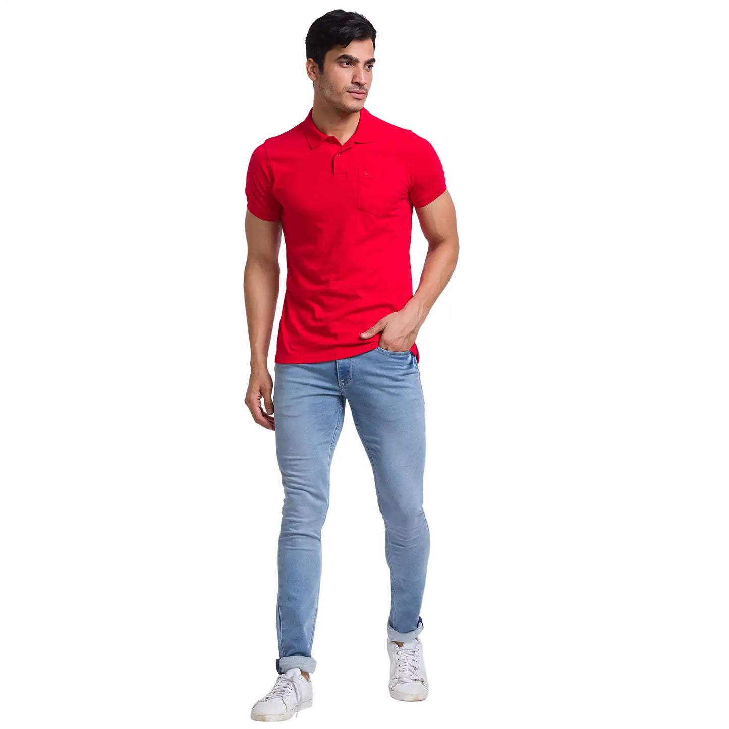 Men Slim Fit Multi-Colour Polo