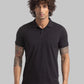 Parx Men Blue Jacquard Regular Fit Cotton T-Shirt