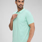 Parx Green Printed Regular Fit Cotton T-Shirt