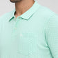 Parx Green Printed Regular Fit Cotton T-Shirt