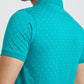 Parx Men Green Printed Regular Fit Half Sleeve Polo Neck T-Shirt