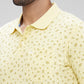 Parx Yellow Printed Regular Fit Cotton T-Shirt