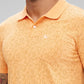 Parx Orange Printed Regular Fit Cotton T-Shirt