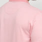 Parx Men Red Regular Fit Jacquard Polo Neck Collar T-shirt
