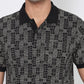 Parx Men Black Regular Fit Print Polo Neck Collar T-Shirt