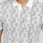 Parx Men White Regular Fit Print Polo Neck Collar T-shirt